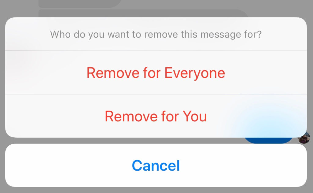 How to remove a message on Facebook Messenger 